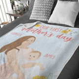 Our First Mothers Day Blanket Personalized
