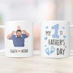 Personalized 1st Fathers Day Mug