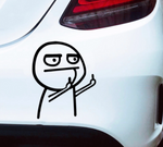 Middle Finger Cartoon Decal